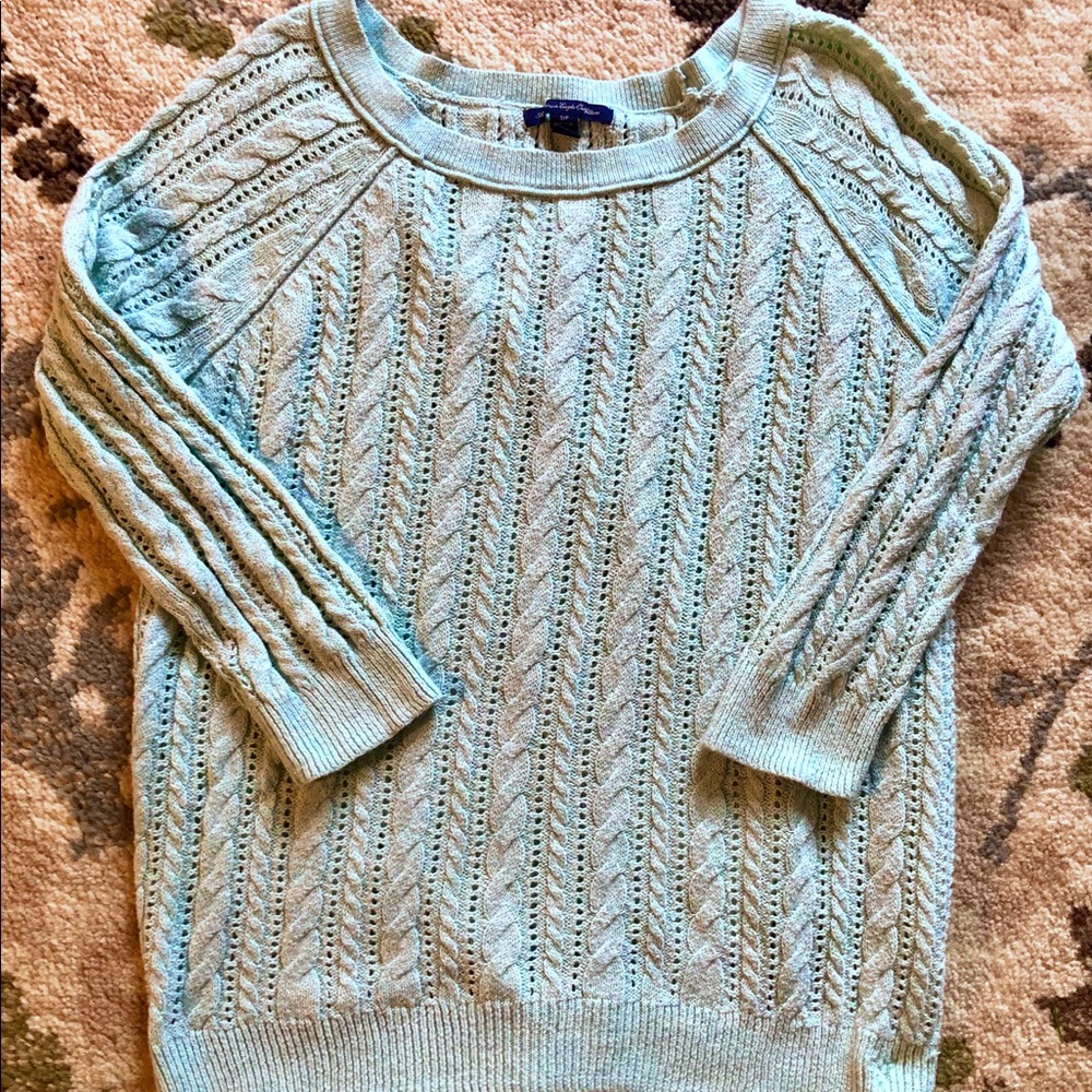 American Eagle Light Blue Sweater Size Small